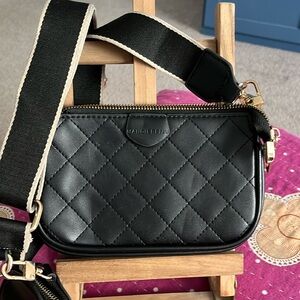 Black leather crossbody